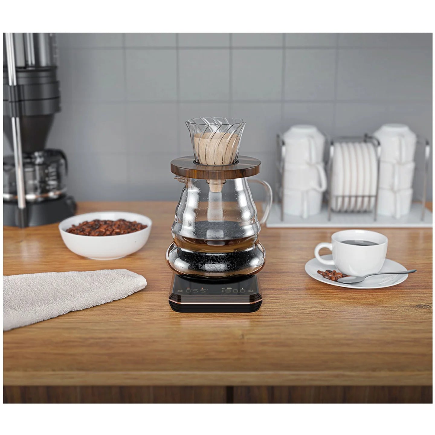 Digital Coffee Scale with Timer and Tare Function - High Precision Measurement and 800mAh Battery by LePresso