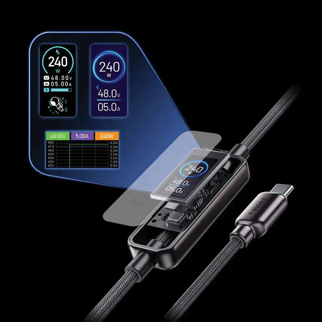 Powerology 240W Charge Link USB-C Cable