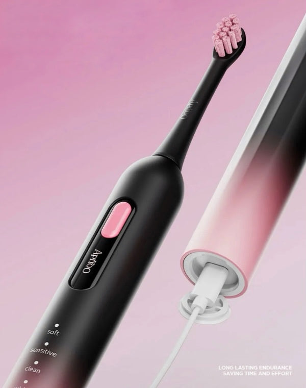 ApiYoo T15 Electric Toothbrush with Drinking Cup, Pink