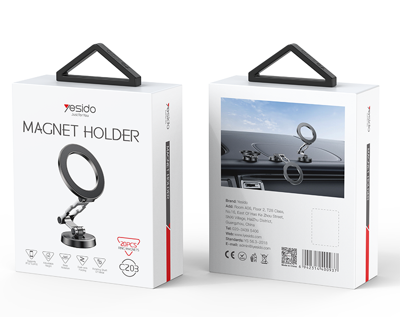 Yesido Zinc Alloy 360-Degree Rotatable Magnetic Phone Holder