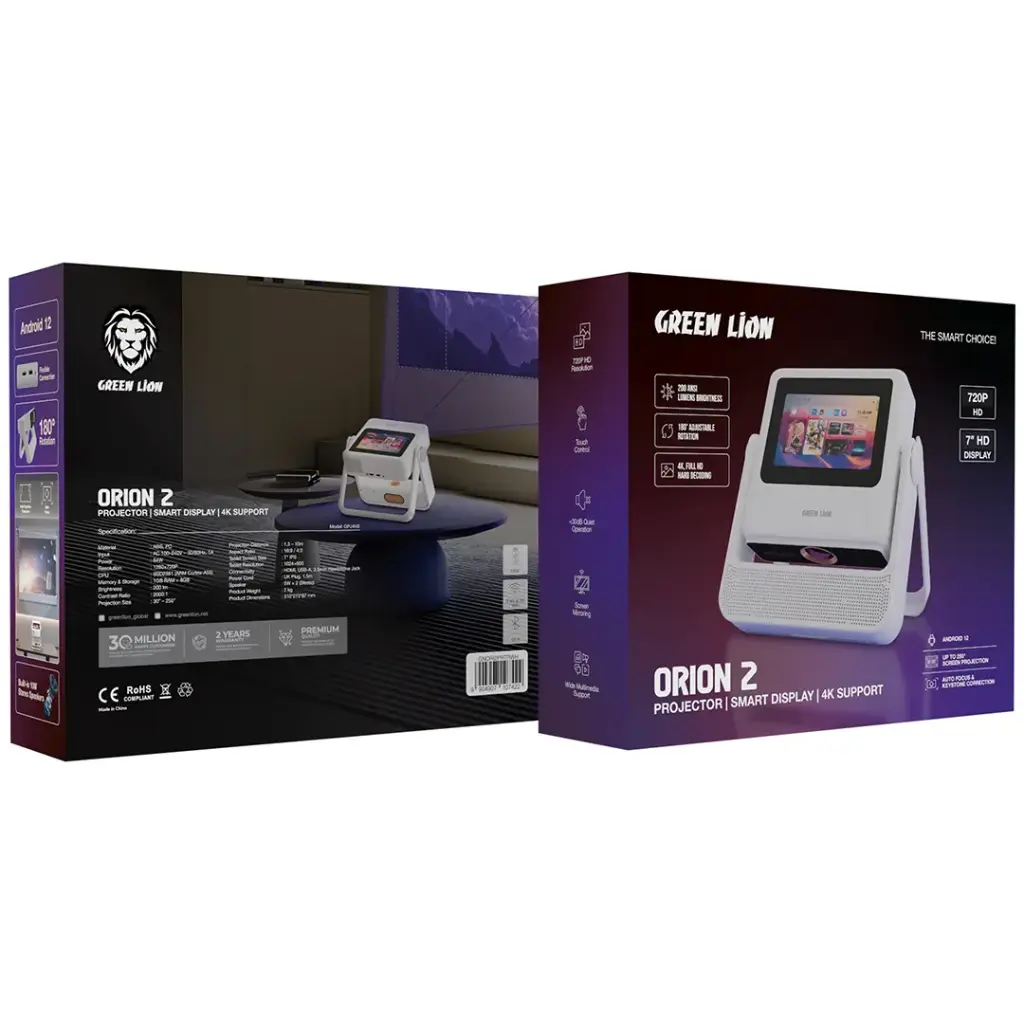 بروجيكتور عالي الدقه بجودة 4K يدعم نظام Android من Green lion