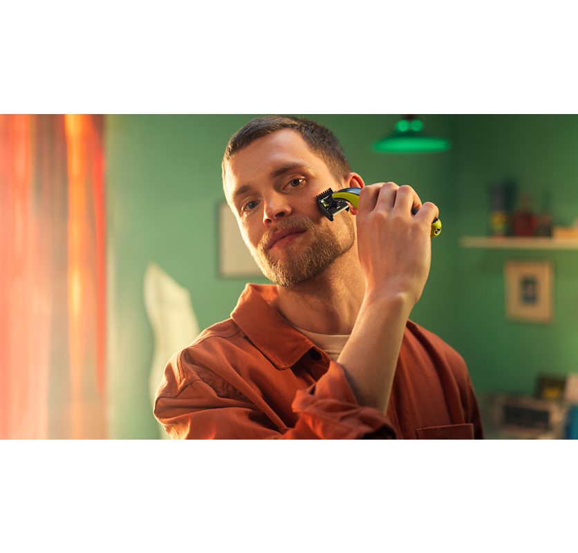 OneBlade تشذيب، تحديد، حلاقة اللحية دون تهيّج البشرة من Philips