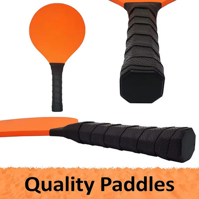 طقم شبكة تدريب الريشة الطائرة للبالغين مع حقيبة تخزين المضارب وكرة بشعار - للاستخدام الداخلي والخارجي