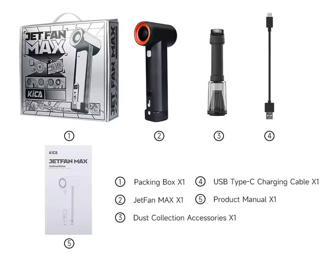 JetFan Max - KICA's Most Powerful Turbo Portable Air Duster
