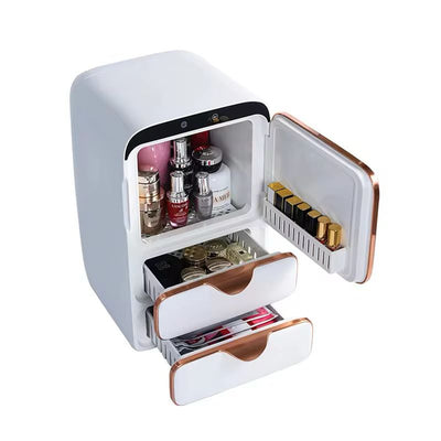 ثلاجه ذكية 16 لتر متعددة الادراج للمكياج وأدوات التجميل