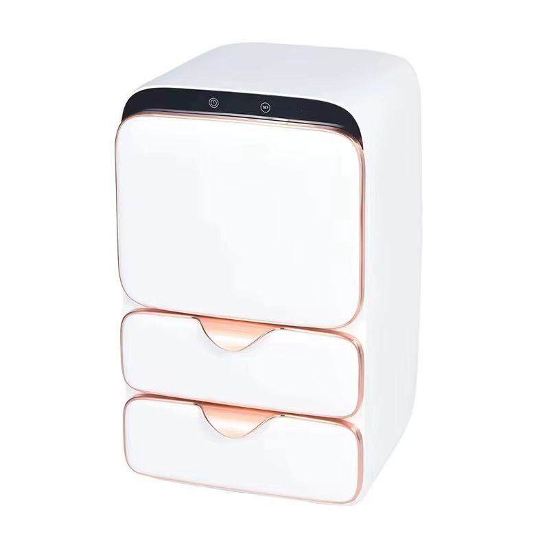 ثلاجه ذكية 16 لتر متعددة الادراج للمكياج وأدوات التجميل