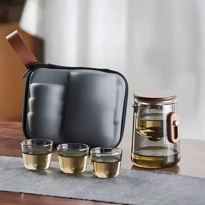 طقم تحضير الشاي مع ثلاث أكواب اضافية