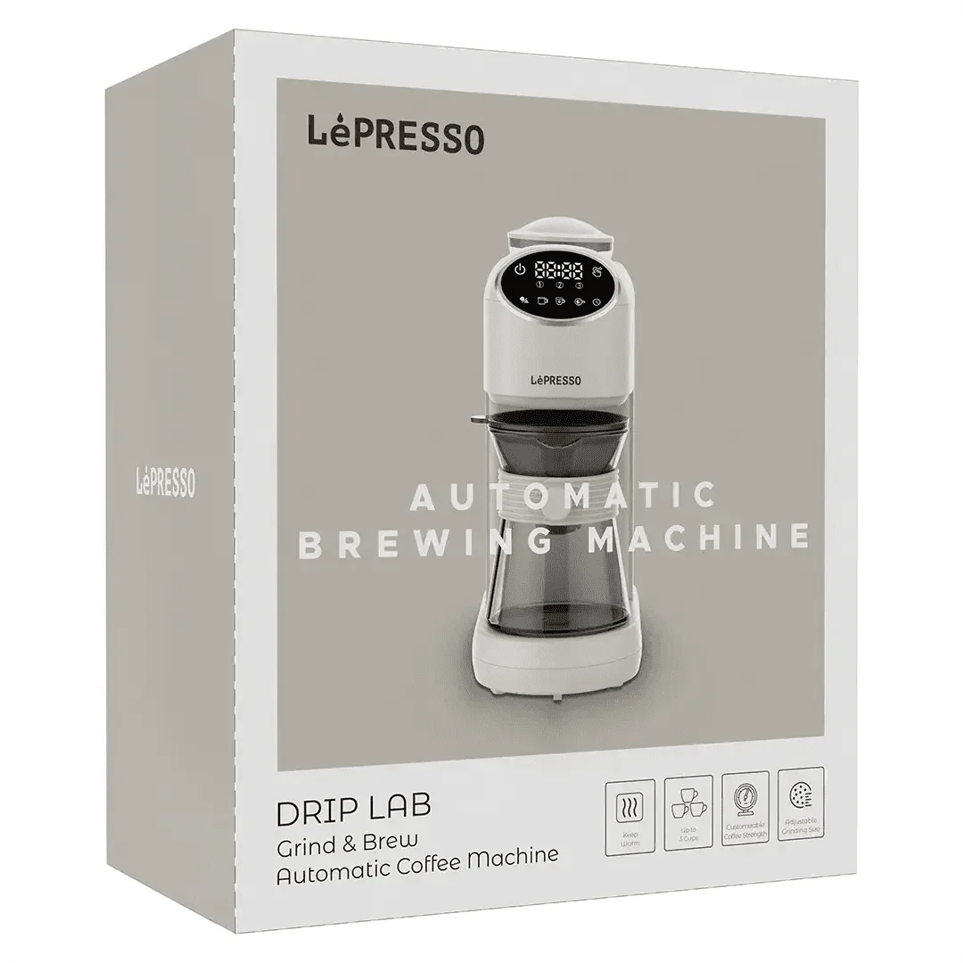 ماكينة قهوة مقطرة LePresso Drip Lab مع مطحنة مدمجة وتحضير 3 أكواب وقدرة 1000 واط