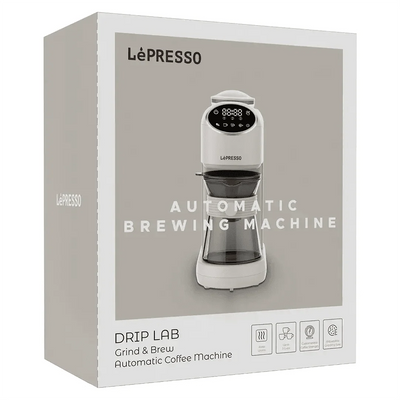 ماكينة قهوة مقطرة LePresso Drip Lab مع مطحنة مدمجة وتحضير 3 أكواب وقدرة 1000 واط