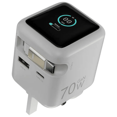 Powerology Halo 70W GaN Dual Port Charger