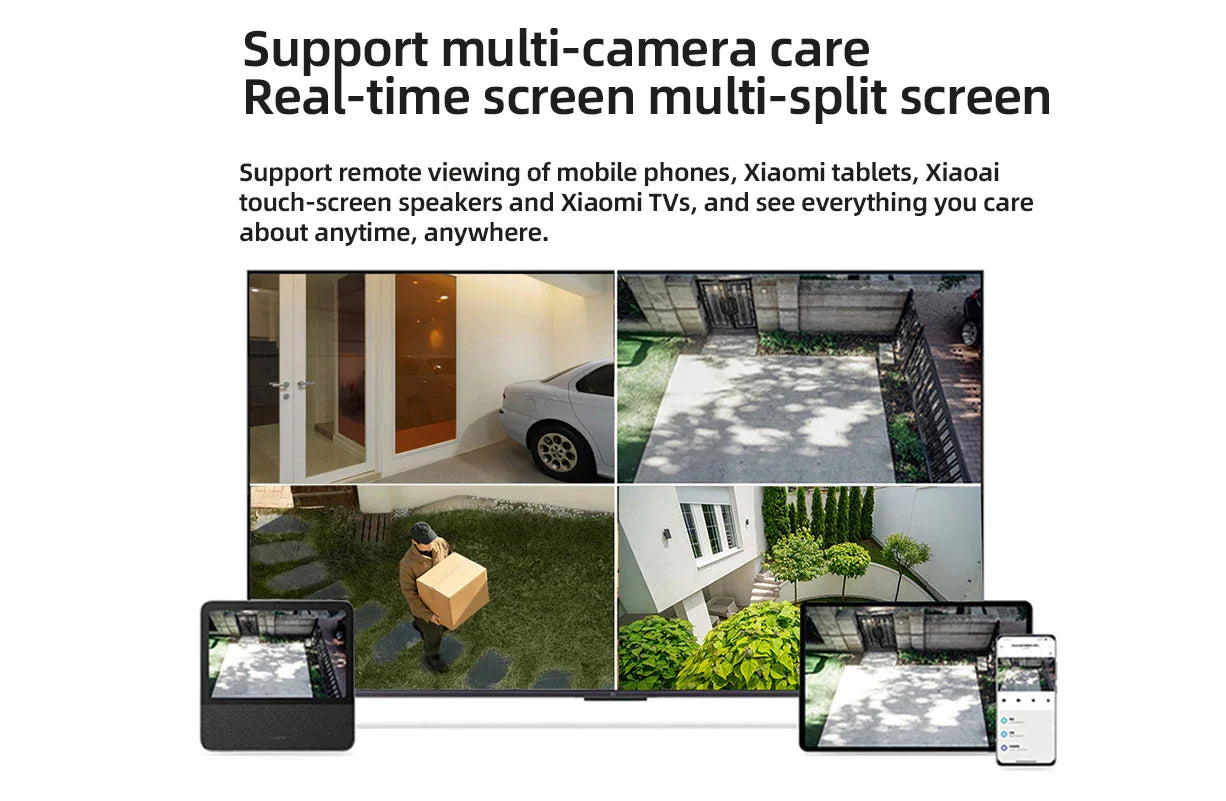 كاميرا خارجية من شاومي CW300 MBC31 بدقة صورة فائقة الوضوح 2.5K، مقاومة للرياح والمطر، مراقبة ذكية للأشخاص بتقنية الذكاء الاصطناعي، مقاومة للماء بمعيار IP66