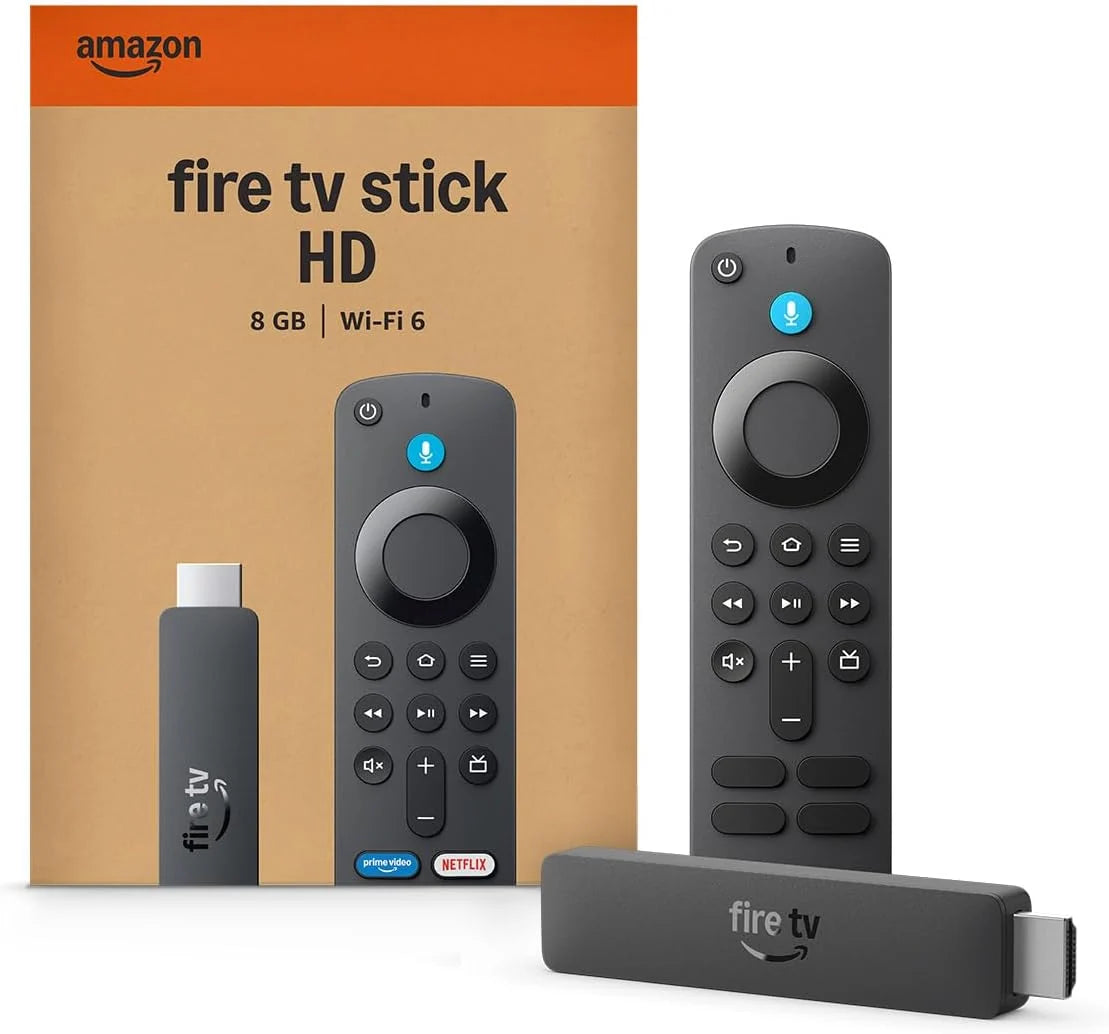 Amazon Fire TV Stick HD (أحدث إصدار) – مشغل بث Full HD مع جهاز تحكم Alexa Voice Remote ودعم Wi-Fi 6