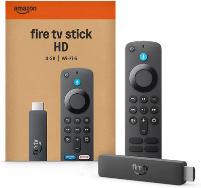 Amazon Fire TV Stick HD (أحدث إصدار) – مشغل بث Full HD مع جهاز تحكم Alexa Voice Remote ودعم Wi-Fi 6