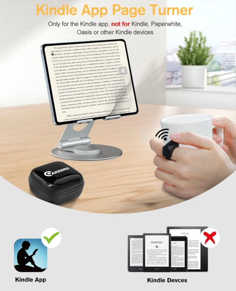 خاتم ذكي للتحكم بالهاتف عن بعد بخاصية البلوتوث مناسب iPhone, iPad, iOS, Android