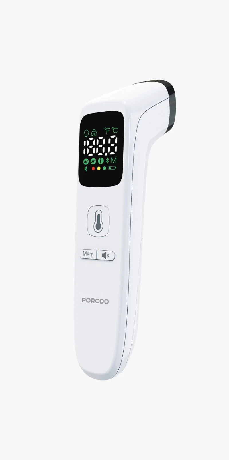 جهاز قياس حرارة رقمي بالأشعة تحت الحمراء مع شاشة LED - Porodo LivOon Multi-Mode Thermometer