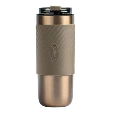 كوب بسعة كبيرة مضغوط هدية كوب من الفولاذ المقاوم للصدأ آمن للطعام بسعة 520 مل مريح ومقاوم للماء