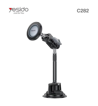 Yesido C281 Magnetic Car Phone Holder – for Driving & Vlog Shooting with Strong Suction Base