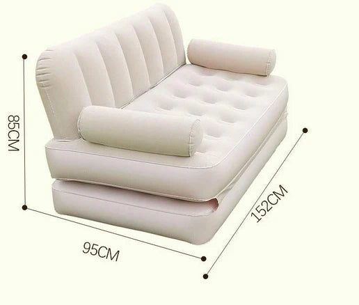 كنبة هوائية خارجية قابلة للنفخ – أريكة ومرتبة تخييم قابلة للطي مع مضخة هواء كهربائية