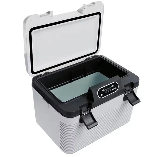 ثلاجة الرحلات سعة 19 لتر بقوة 12 فولت/24 فولت/220 فولت للاستخدام المزدوج للتدفئة والتبريد