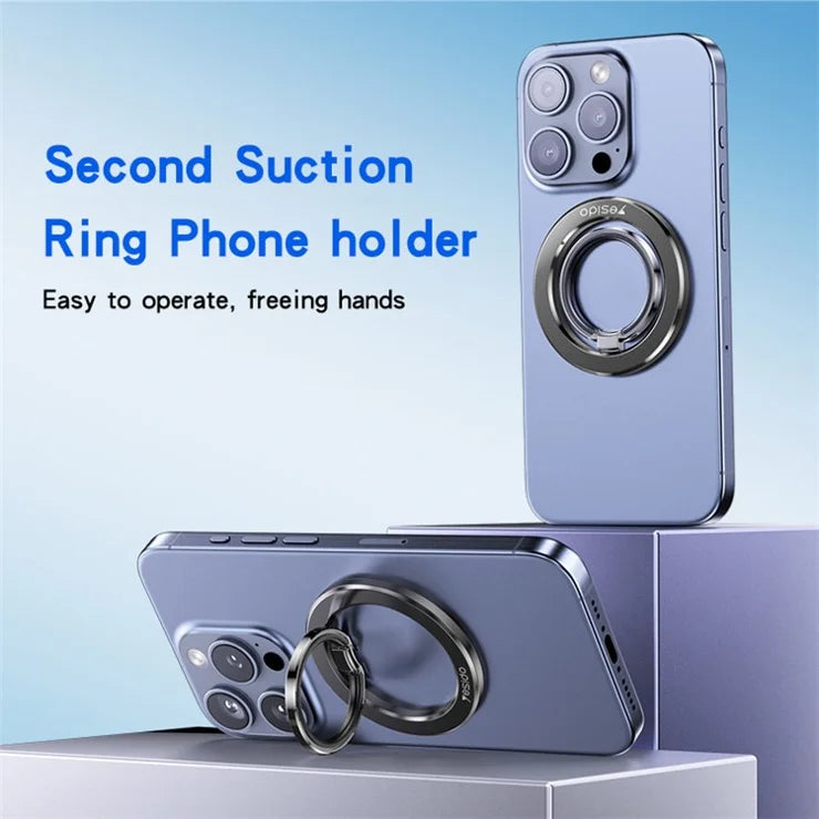 حامل هاتف خلفي YESIDO C205 بحلقة مغناطيسية مزدوجة الوجه