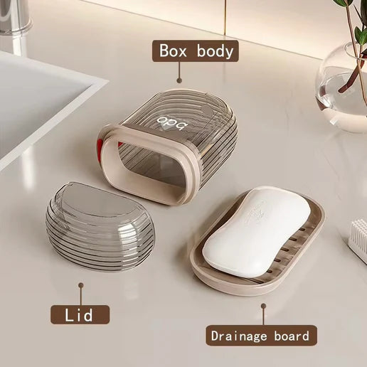 صندوق حفظ الصابون محكم الأغلاق مناسب للسفر والرحلات والنادي الرياضي