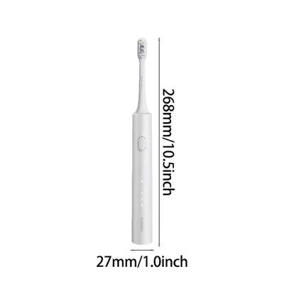 فرشاة أسنان كهربائية Xiaomi T302، ضوضاء منخفضة، محرك سونيك بدون فرشاة، تنظيف عميق وفعال، 4 أوضاع