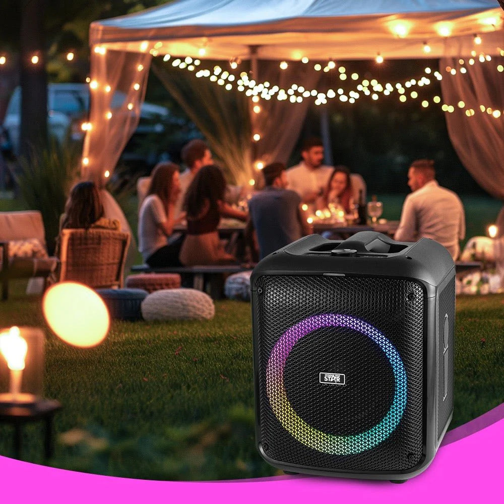 Winning Star ST-8101 Portable Party Box – Portable Party Speaker with RGB Lighting and Powerful Bass, up to 11.5 Hours Playtime
