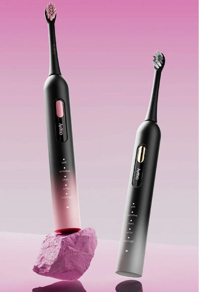 فرشاة أسنان كهربائية مع كوب شرب، موديل  T15 من ApiYoo لون وردي