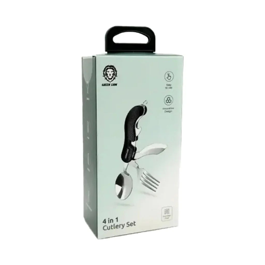 Green Lion 4-in-1 Cutlery Set – Practical Design, Perfect for Travel