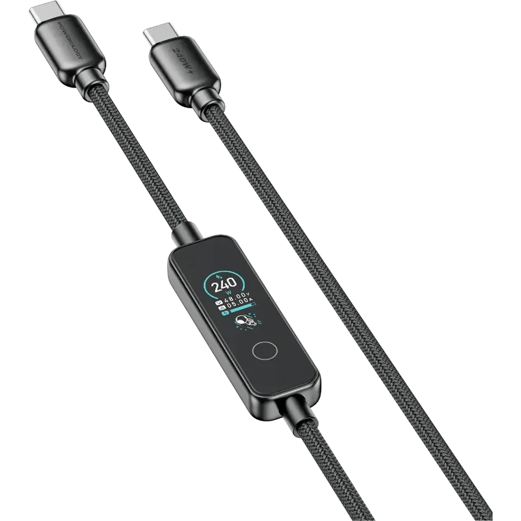 كابل تشارج لينك USB-C بقوة 240 واط من Powerology