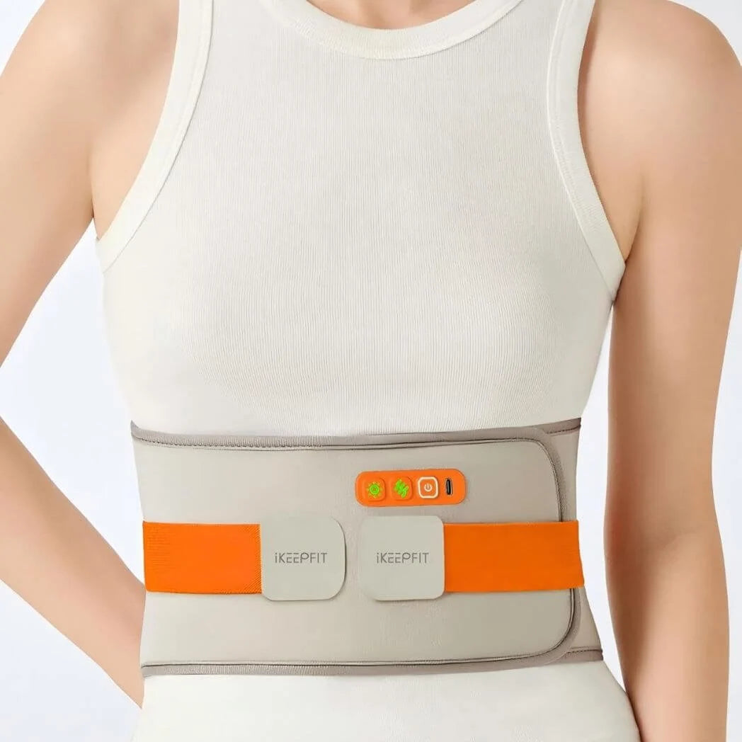 حزام التدفئة والمساج الذكي iKEEPFIT لتخفيف آلام الظهر والبطن