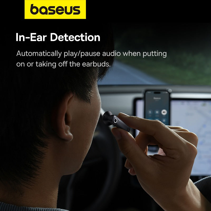 Single Sided Wireless Headphone Bluetooth 5.3 Dual Mic Handsfree Earphone Solar Charging TWS Driving Sports Earphones
