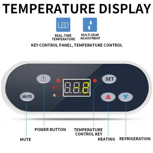 ثلاجة الرحلات سعة 19 لتر بقوة 12 فولت/24 فولت/220 فولت للاستخدام المزدوج للتدفئة والتبريد