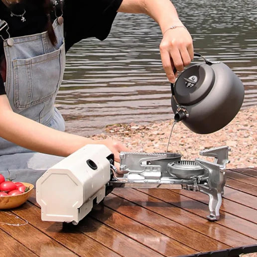 موقد غاز قابل للطي سهل الحمل مناسب للتخييم والنزهات في الهواء الطلق