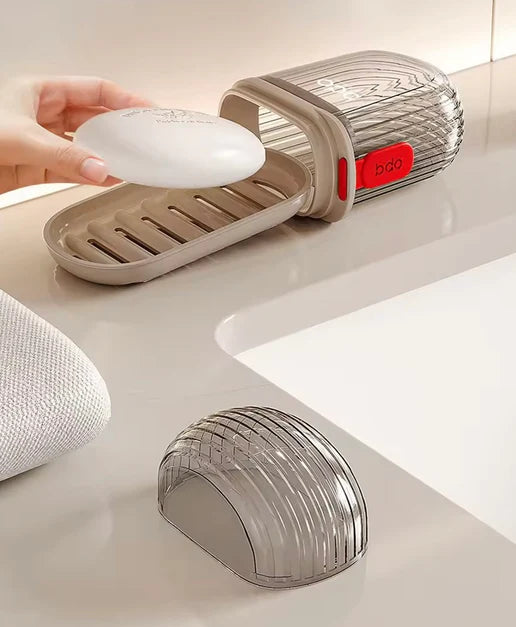 صندوق حفظ الصابون محكم الأغلاق مناسب للسفر والرحلات والنادي الرياضي