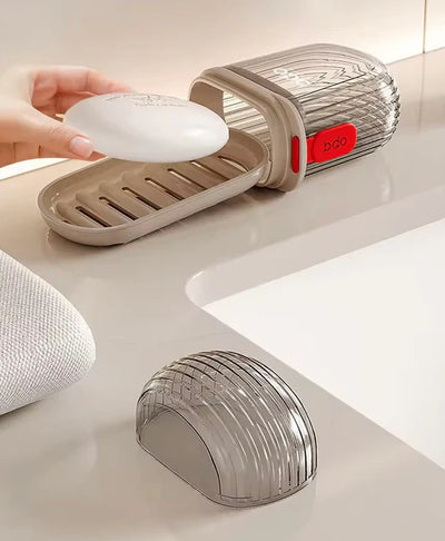 صندوق حفظ الصابون محكم الأغلاق مناسب للسفر والرحلات والنادي الرياضي