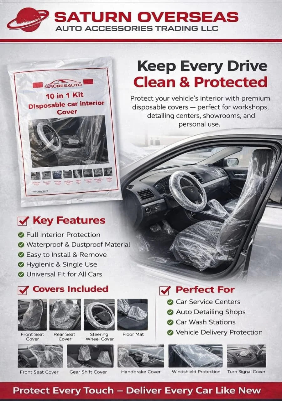 طقم حماية داخلية للسيارة 10 في 1 – Disposable Car Interior Protection Kit