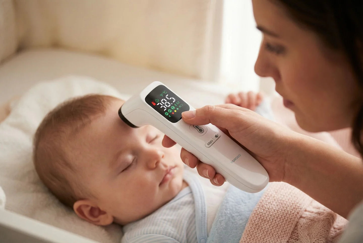 جهاز قياس حرارة رقمي بالأشعة تحت الحمراء مع شاشة LED - Porodo LivOon Multi-Mode Thermometer