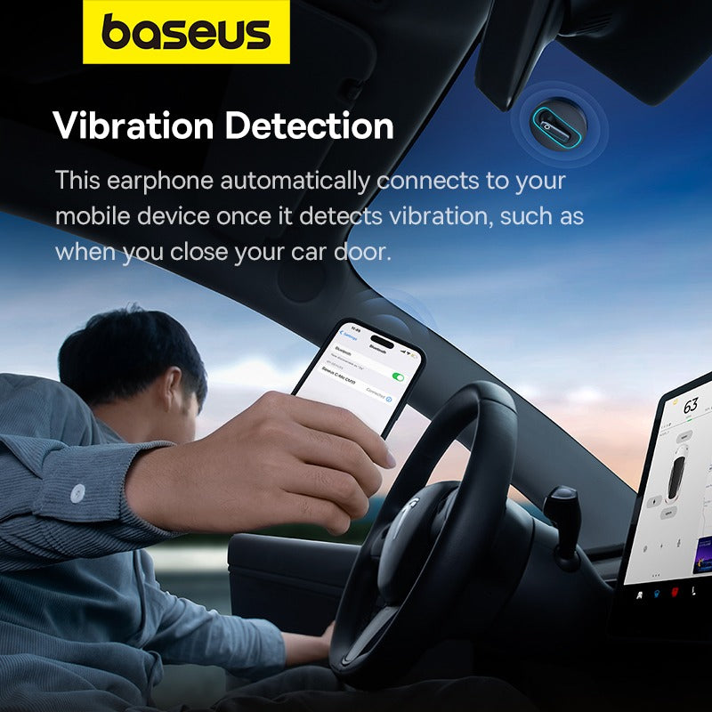 Single Sided Wireless Headphone Bluetooth 5.3 Dual Mic Handsfree Earphone Solar Charging TWS Driving Sports Earphones