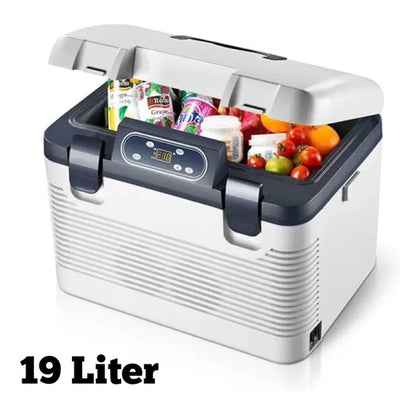 ثلاجة الرحلات سعة 19 لتر بقوة 12 فولت/24 فولت/220 فولت للاستخدام المزدوج للتدفئة والتبريد