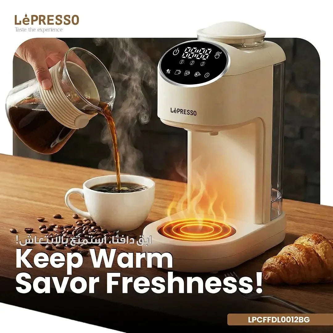 ماكينة قهوة مقطرة LePresso Drip Lab مع مطحنة مدمجة وتحضير 3 أكواب وقدرة 1000 واط