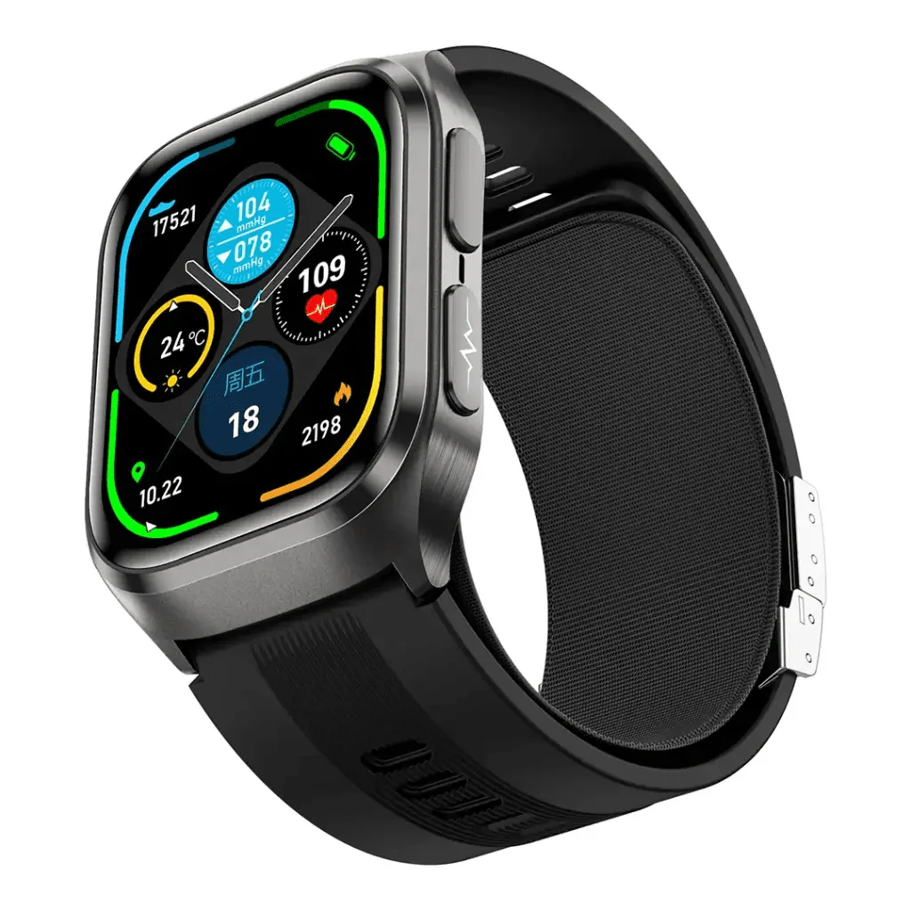 Smartwatch with ECG Technology - 2.06-inch AMOLED Screen with Blood Pressure Measurement, Health Monitoring, and Bluetooth Calls - Water-Resistant from Green Lion