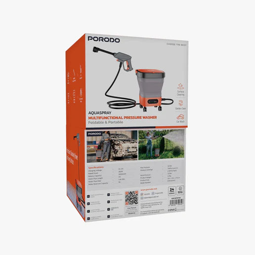 مسدس تنظيف مع خزان ماء سعة 15 لتر قابل للطي و بطارية 3000 مللي أمبير من Porodo