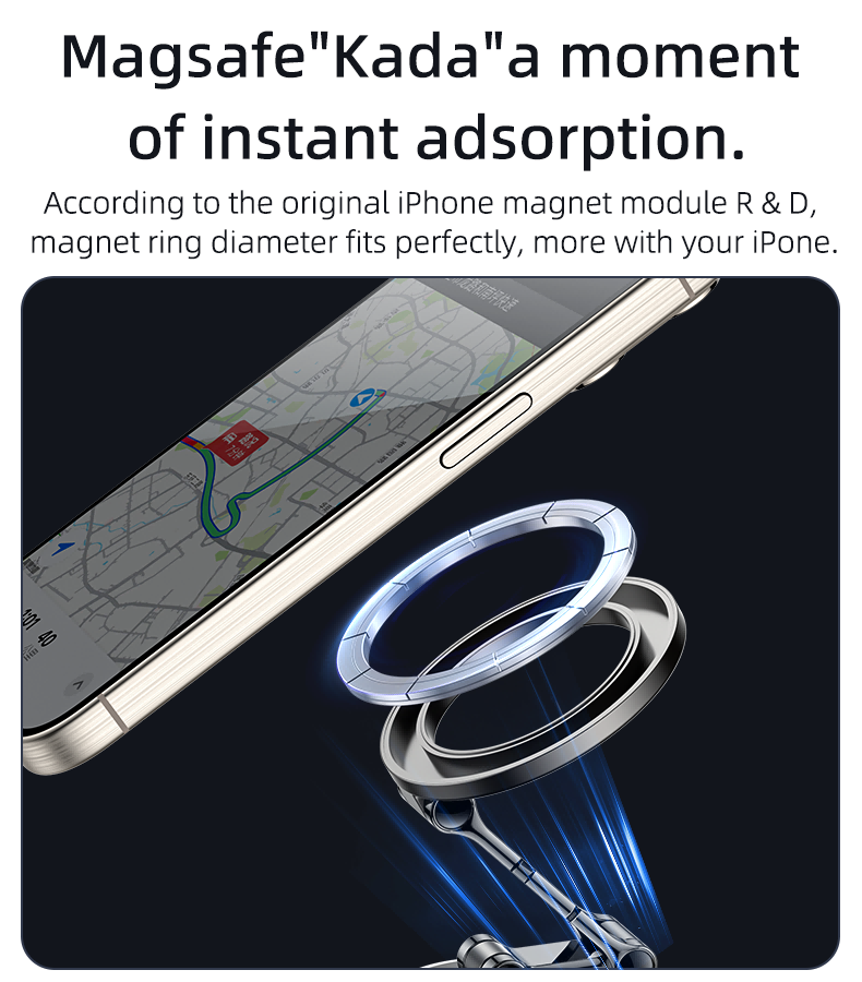 Yesido Zinc Alloy 360-Degree Rotatable Magnetic Phone Holder