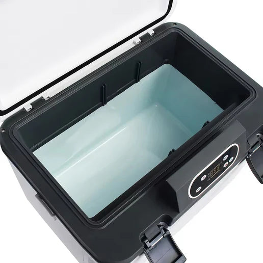 ثلاجة الرحلات سعة 19 لتر بقوة 12 فولت/24 فولت/220 فولت للاستخدام المزدوج للتدفئة والتبريد