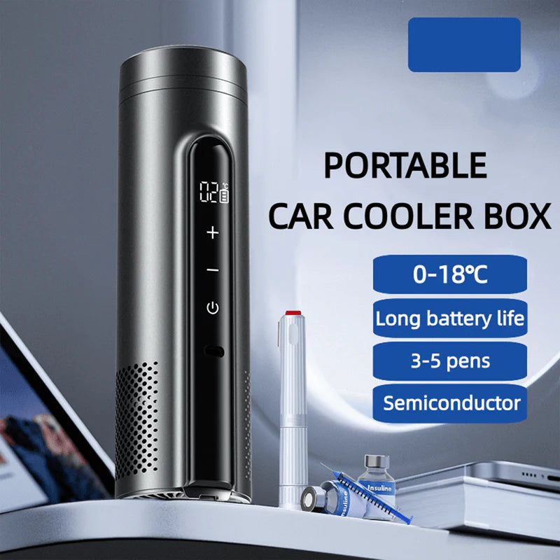 حافظة تبريد الأنسولين والأدوية المحمولة 0–18°C – بطارية 10200mAh وشحن Type-C