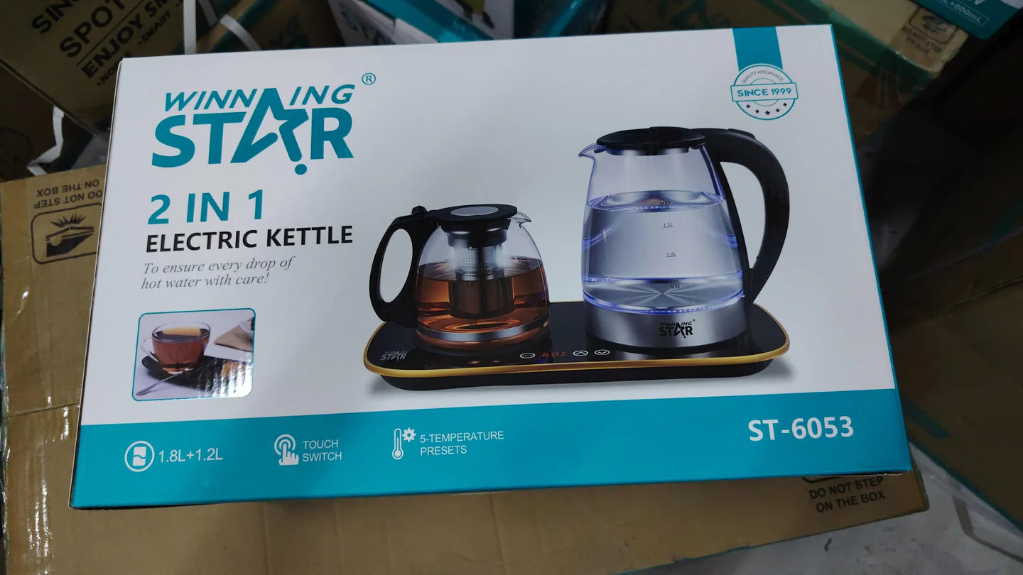 غلاية كهربائية 2 في 1 من WINNING STAR