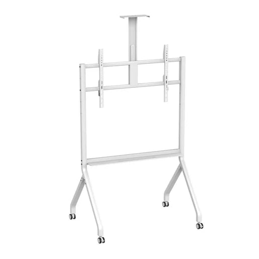 حامل شاشة تلفزيون متحرك بعجلات – هيكل فولاذي مع ارتفاع قابل للتعديل يحمل حتي 100 بوصة