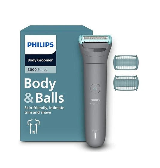 ماكينة تشذيب شعر الجسم، مقاومة للماء 100%، شحن USB، تشغيل لاسلكي حتى 80 دقيقة من Philips