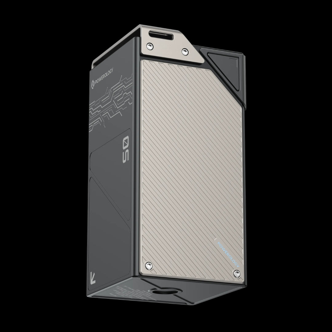 باور بانك  بقوة 5000 مل أمبير، قدرة 65 واط متعدد المناف من powerology